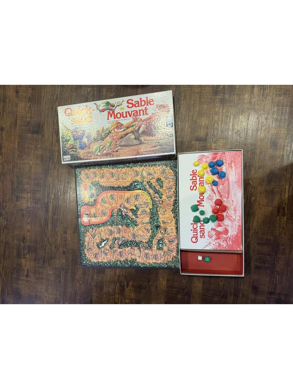 Vintage Parker Brothers Quicksand Board Game 1 red piece missing 1989 Rare